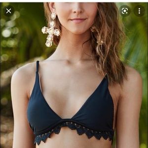 Kendall and Kylie black bikini top crochet